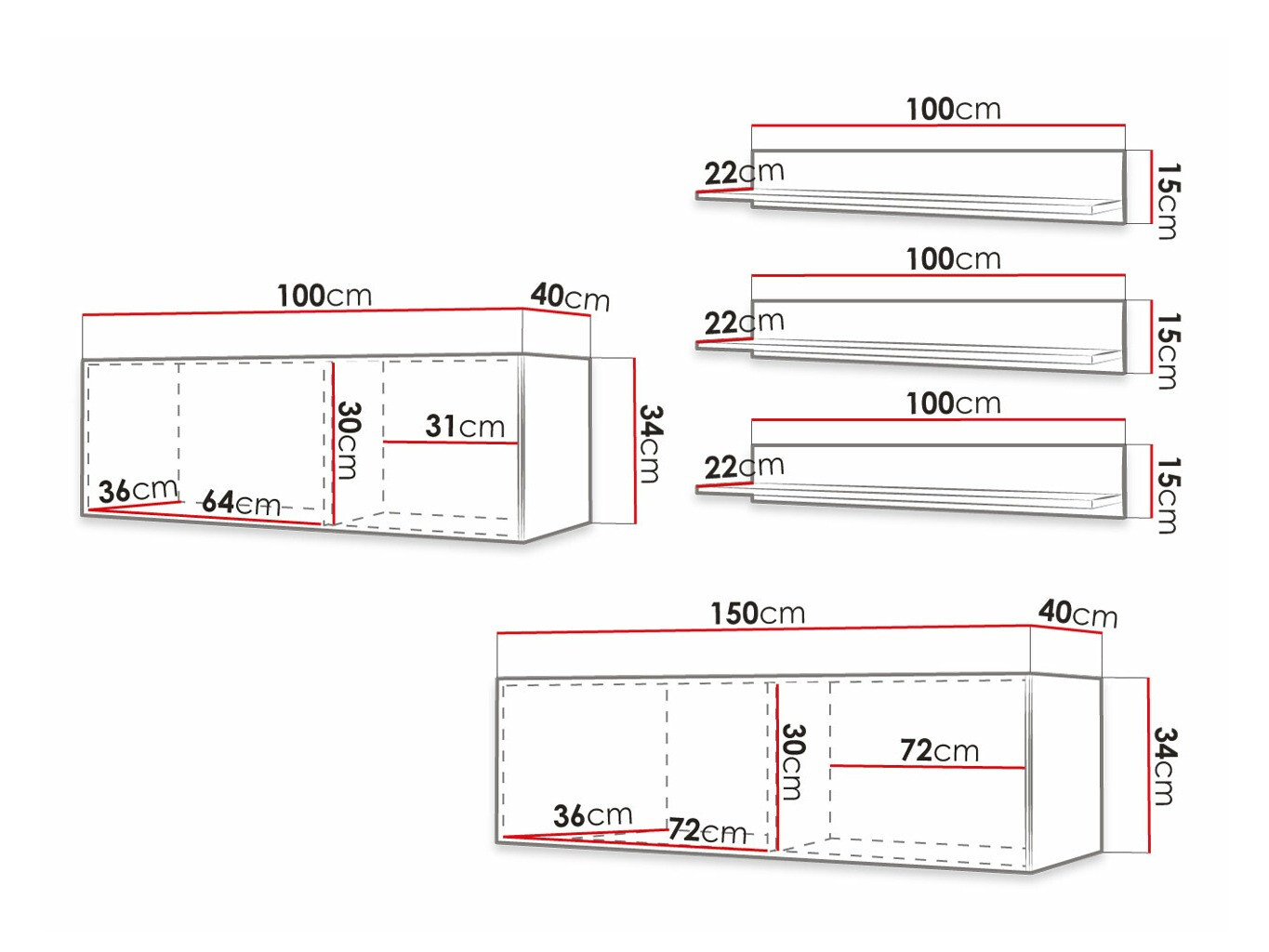 Conjunto de salón Anulio X (Negro)