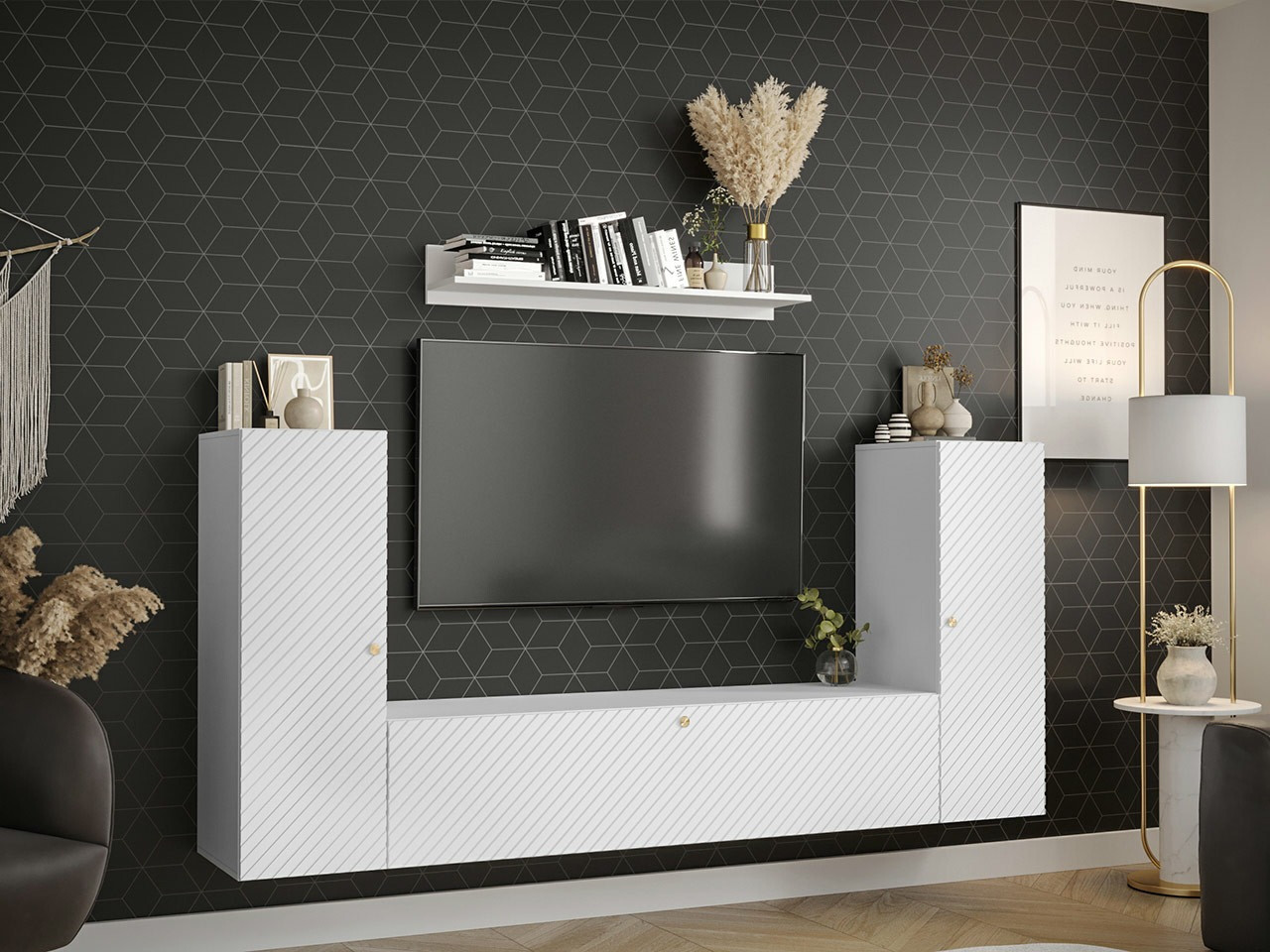 Conjunto de salón Elblaru 124 (Blanco)