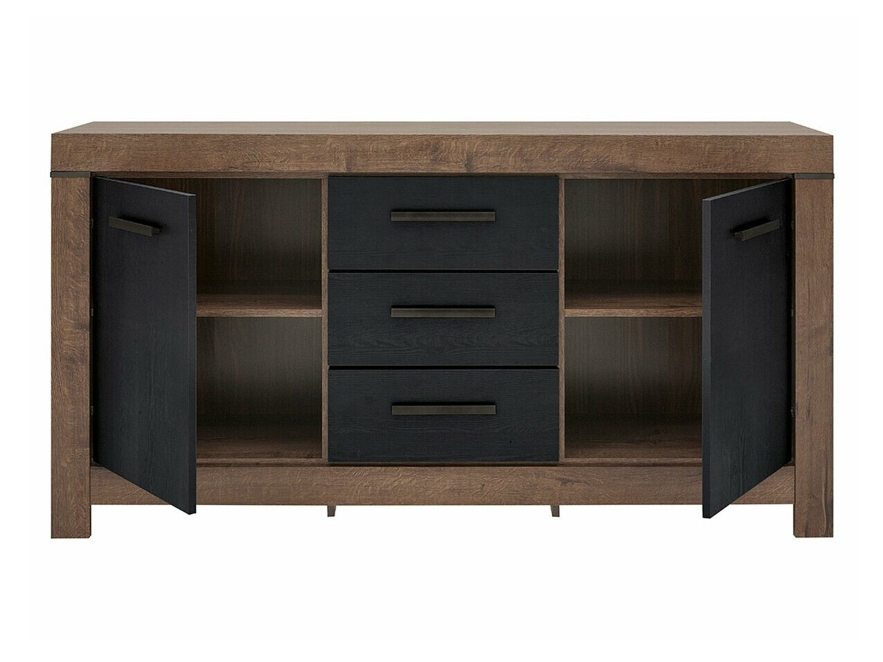 Cómoda Dunfelu 100 (Roble del Monastery + Roble negro)