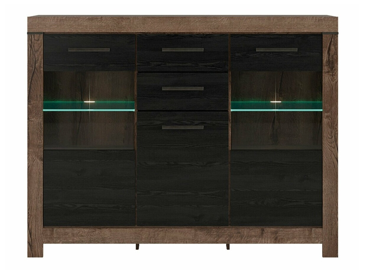 Cómoda Dunfelu 108 (Roble del Monastery + Roble negro)