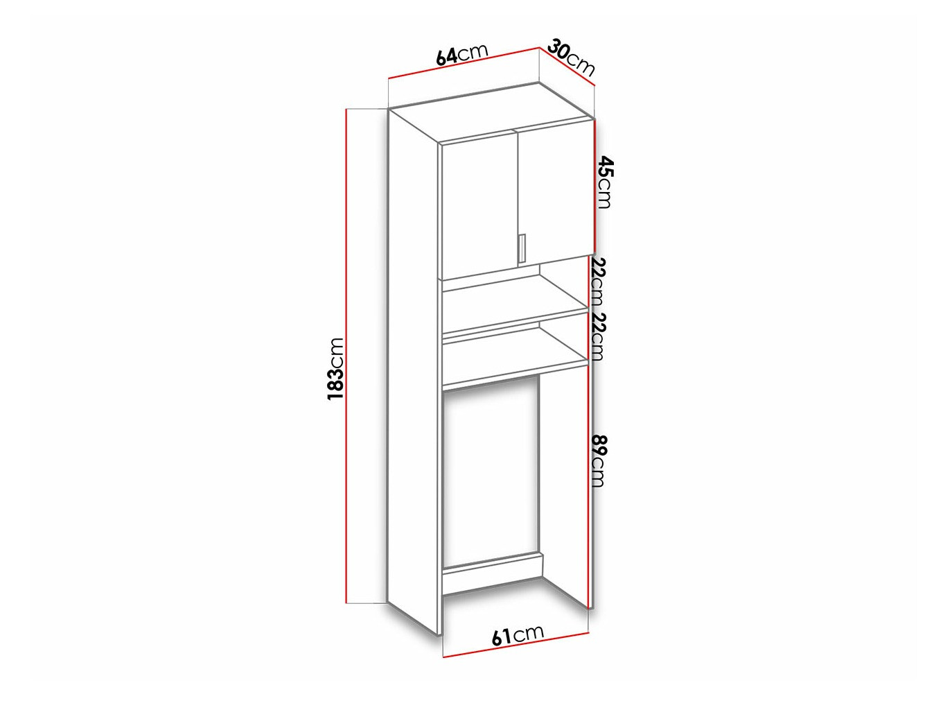 Estantería para baño Dover 114 (Blanco)