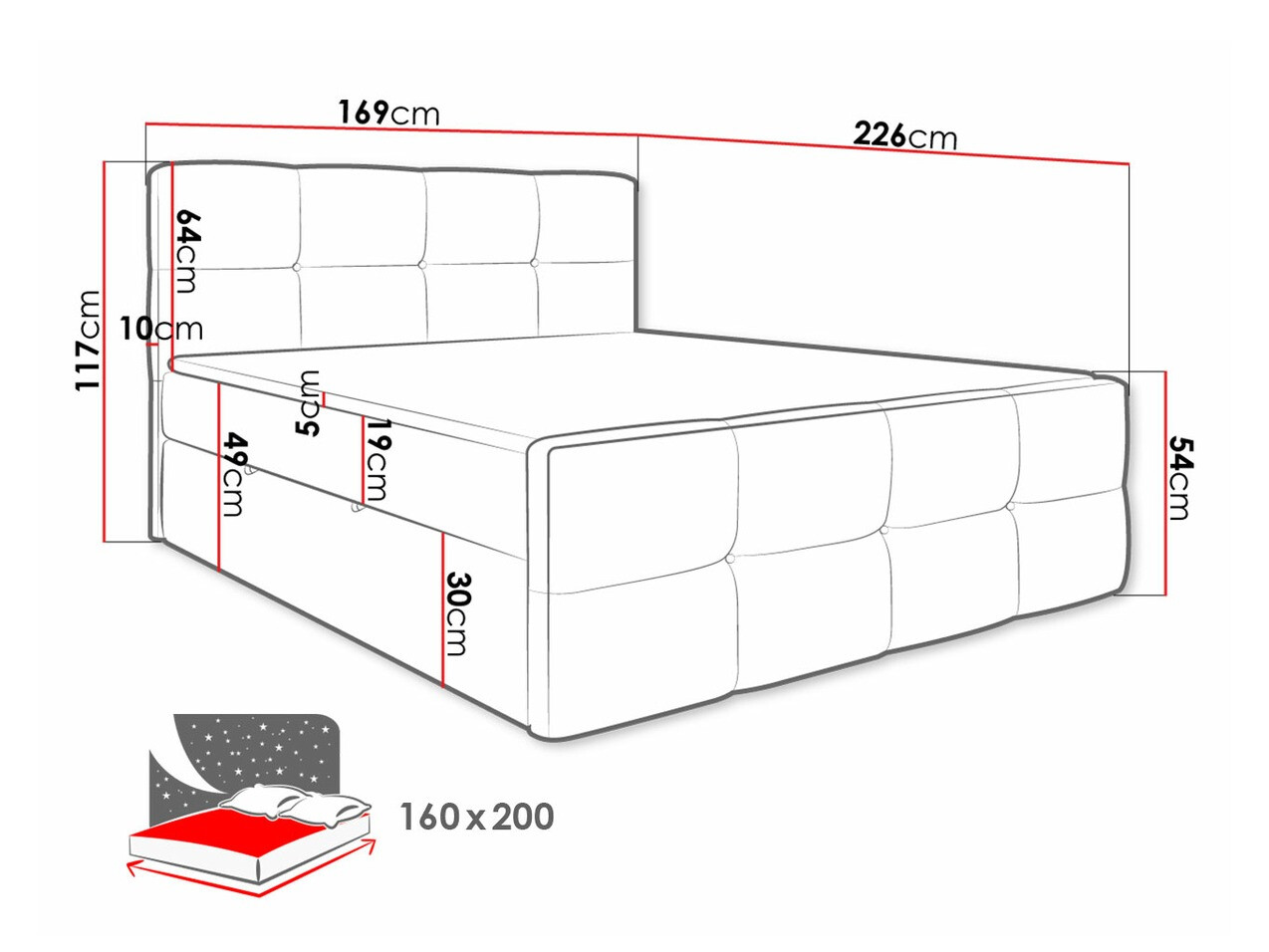 Cama continental ComfiDream 174 (Fresh 1)