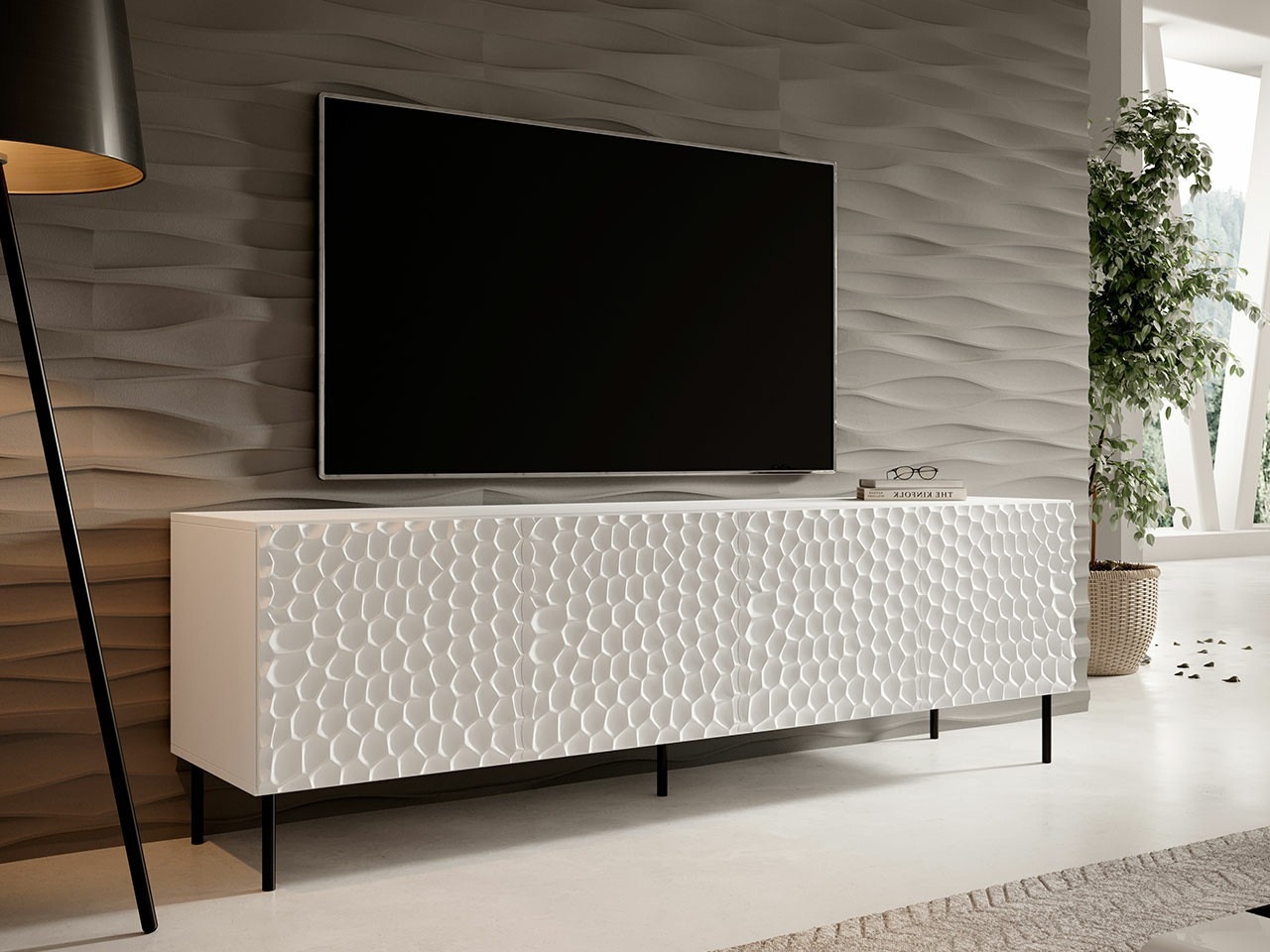 Mueble TV Charlotte 171 (Blanco + Negro)