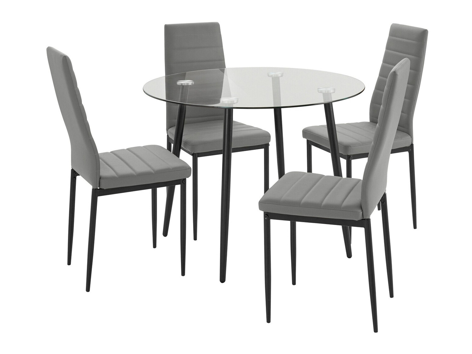 Conjunto de mesas y sillas para comedor Denton 1082 (Gris)
