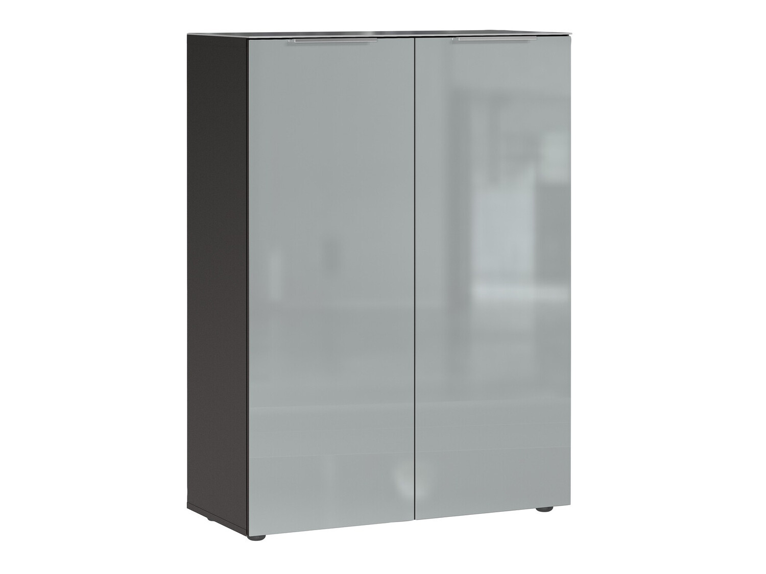 Estante para zapatos Fivsori 105 (Gris brillante + Grafito)