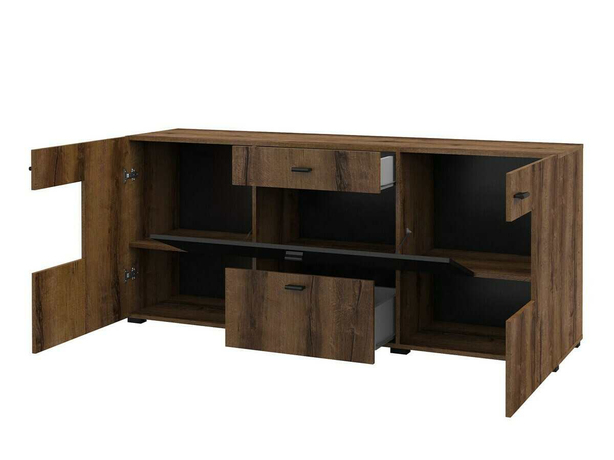 Conjunto de salón Mondalo 105 (Roble del Monastery + Negro mate)