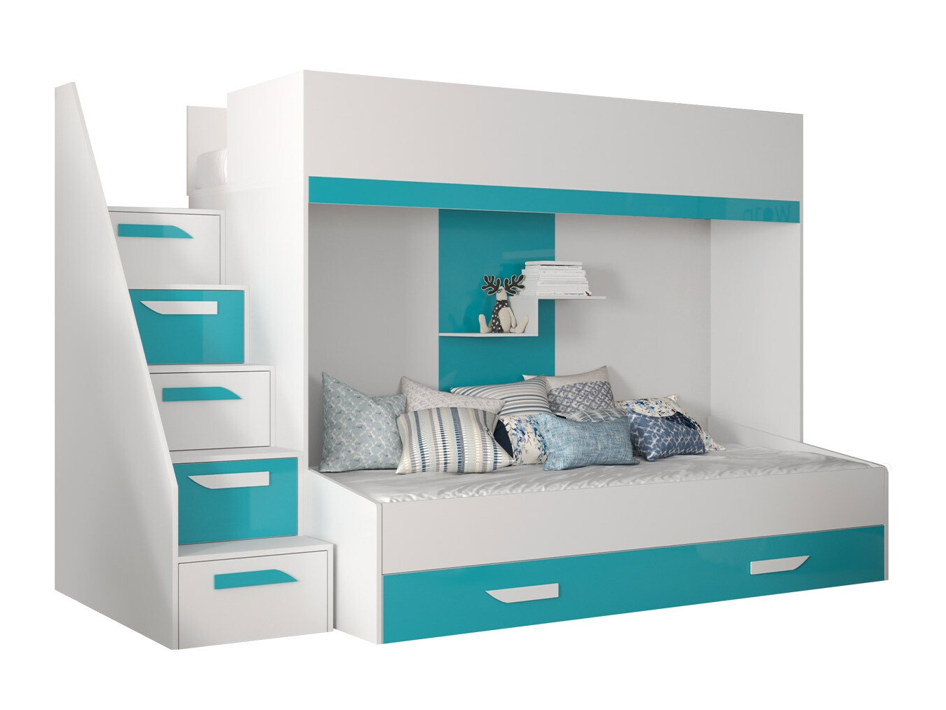 Litera Hartford 356 (Blanco + Brillo Turquesa + Blanco brillante)