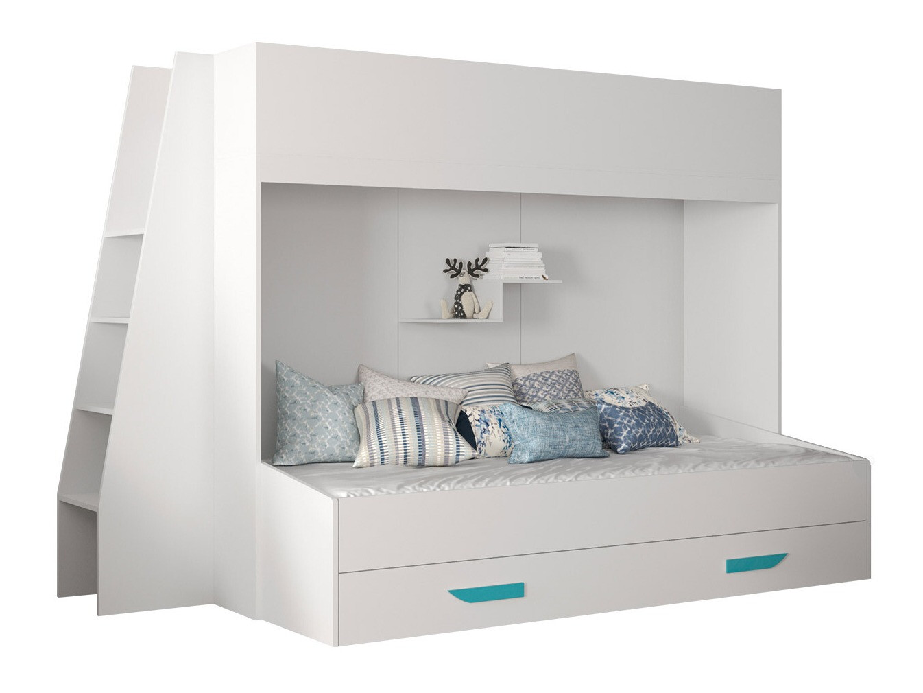 Litera Hartford 357 (Blanco + Blanco brillante + Turquesa)