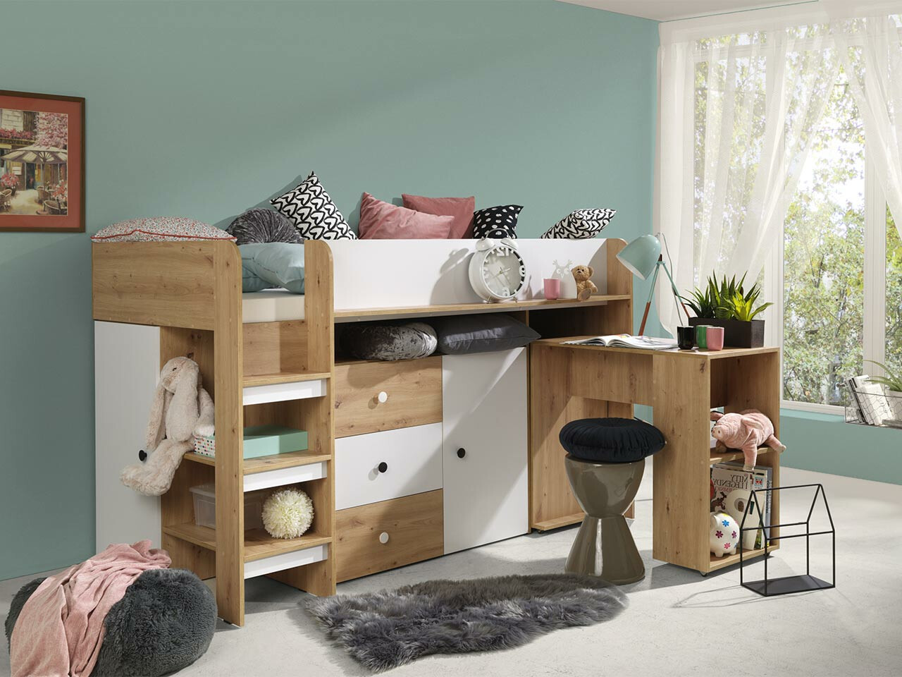 Litera Hartford 359 (Roble Artisan + Blanco)