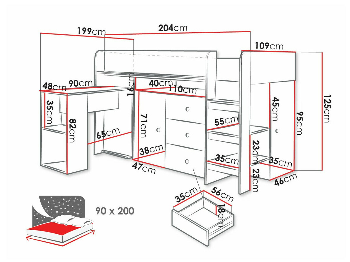 Litera Hartford 359 (Roble Artisan + Blanco)