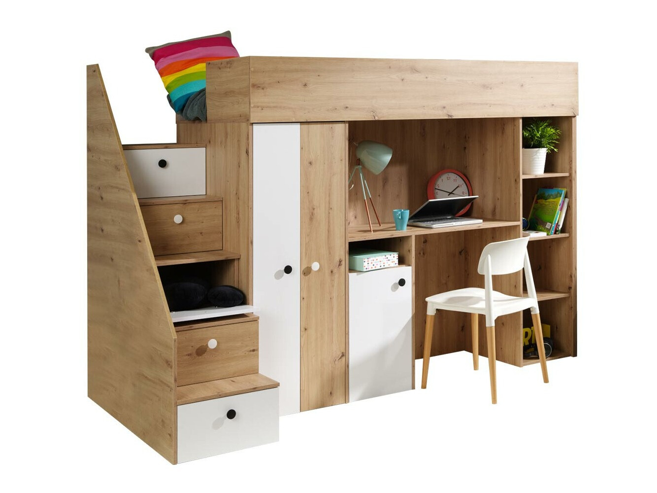 Litera Hartford 362 (Roble Artisan + Blanco)