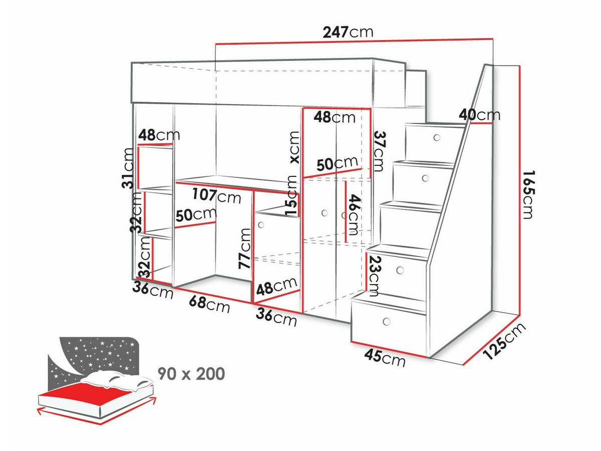 Litera Hartford 362 (Roble Artisan + Blanco)