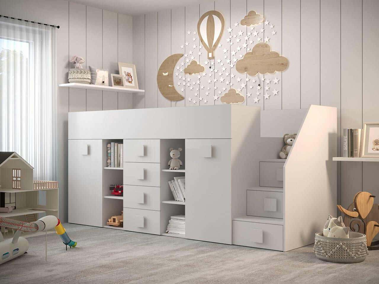 Litera Hartford 366 (Blanco + Blanco brillante)