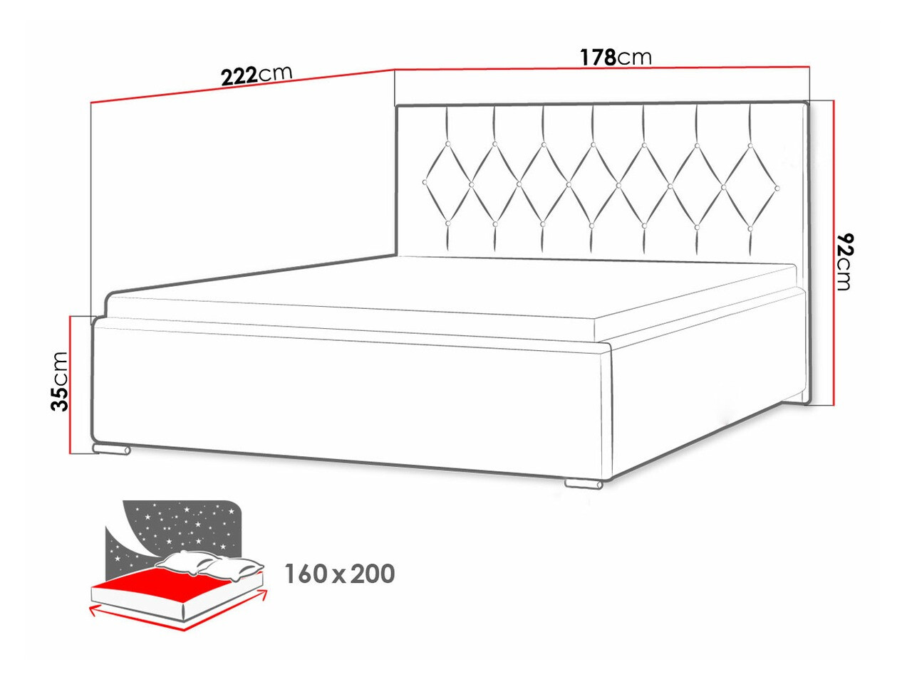 Cama Baltimore 160 (Mikrofaza 05)