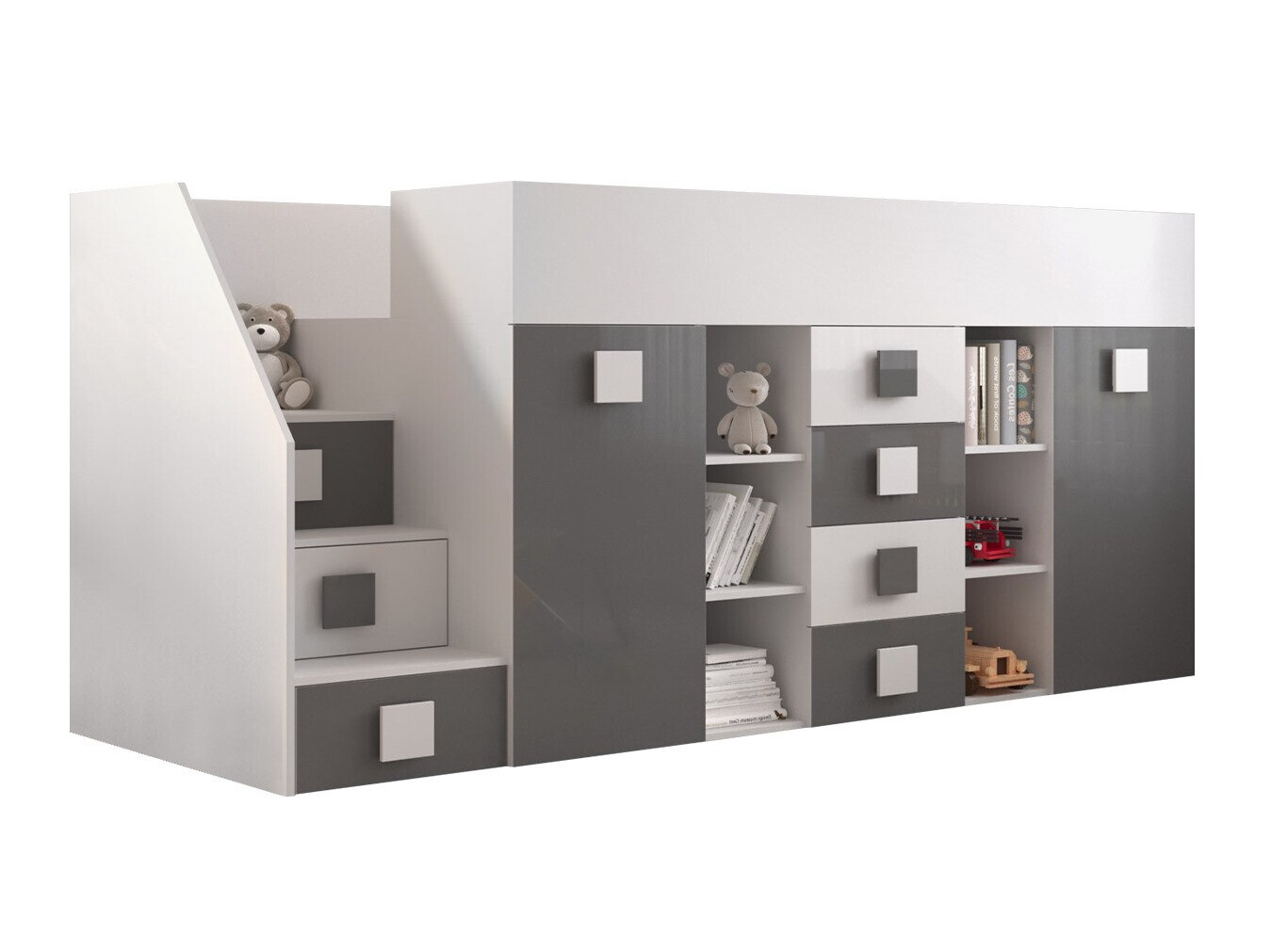Litera Hartford 366 (Blanco + Gris brillante + Blanco brillante)