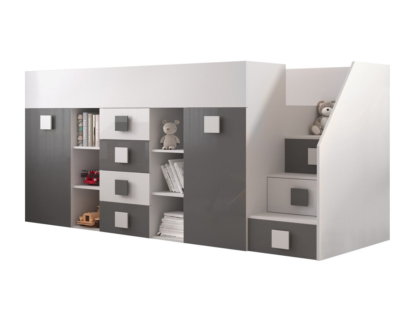 Litera Hartford 366 (Blanco + Gris brillante + Blanco brillante)