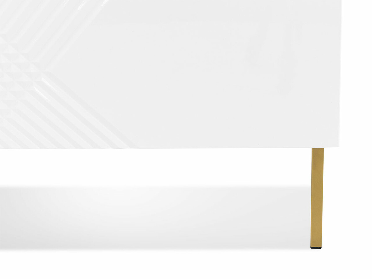 Mesilla de noche Natar (Blanco + Blanco brillante)