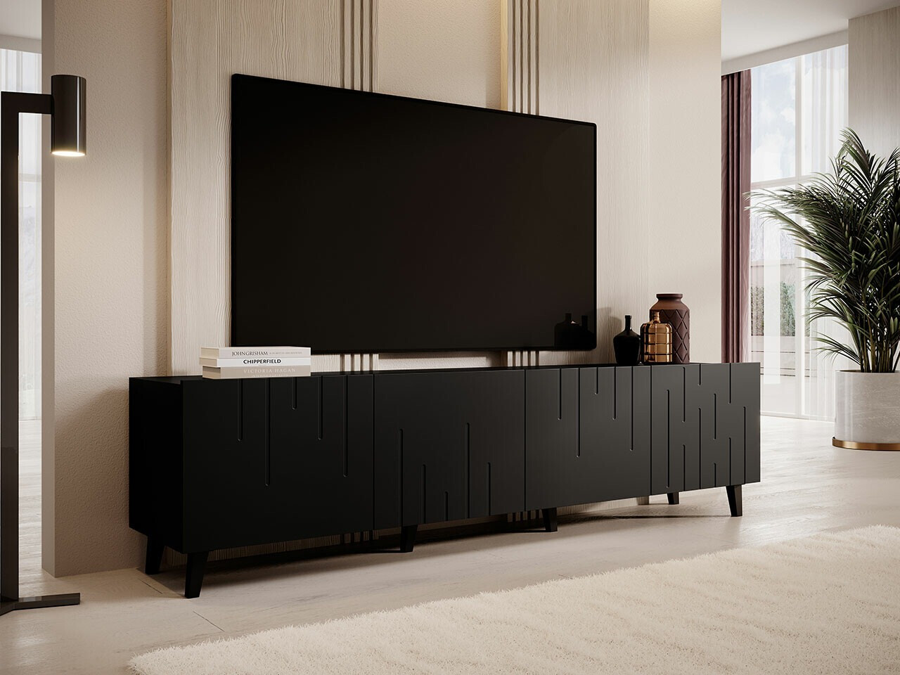 Mueble TV Charlotte 176 (Negro)