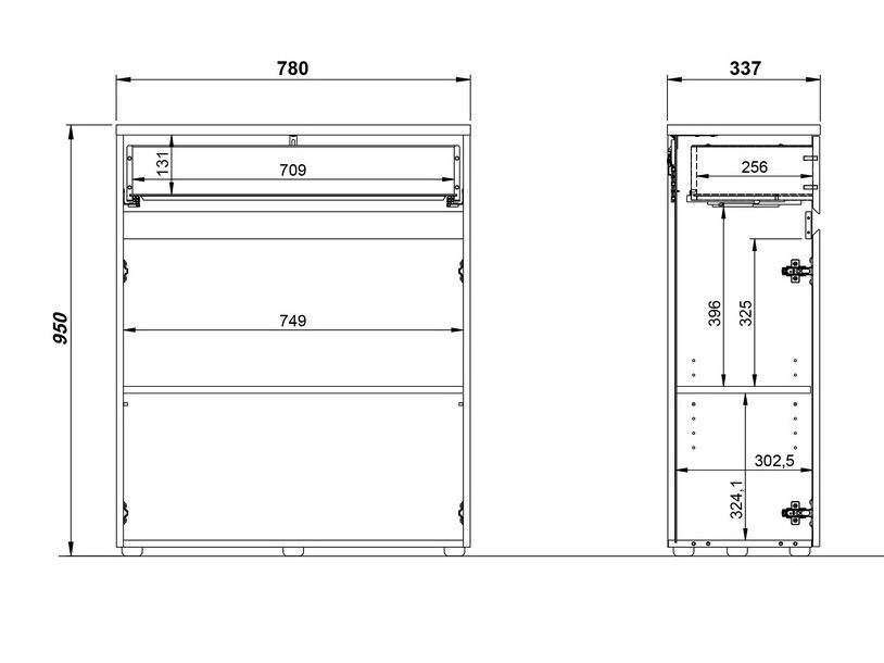 Armario de pie para baño Deltei 102