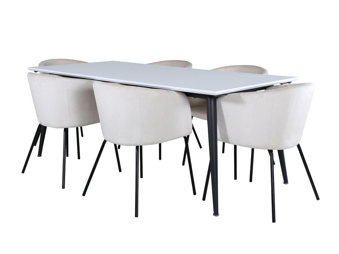 Conjunto de comedor Dallas 3298 (Beige + Negro)