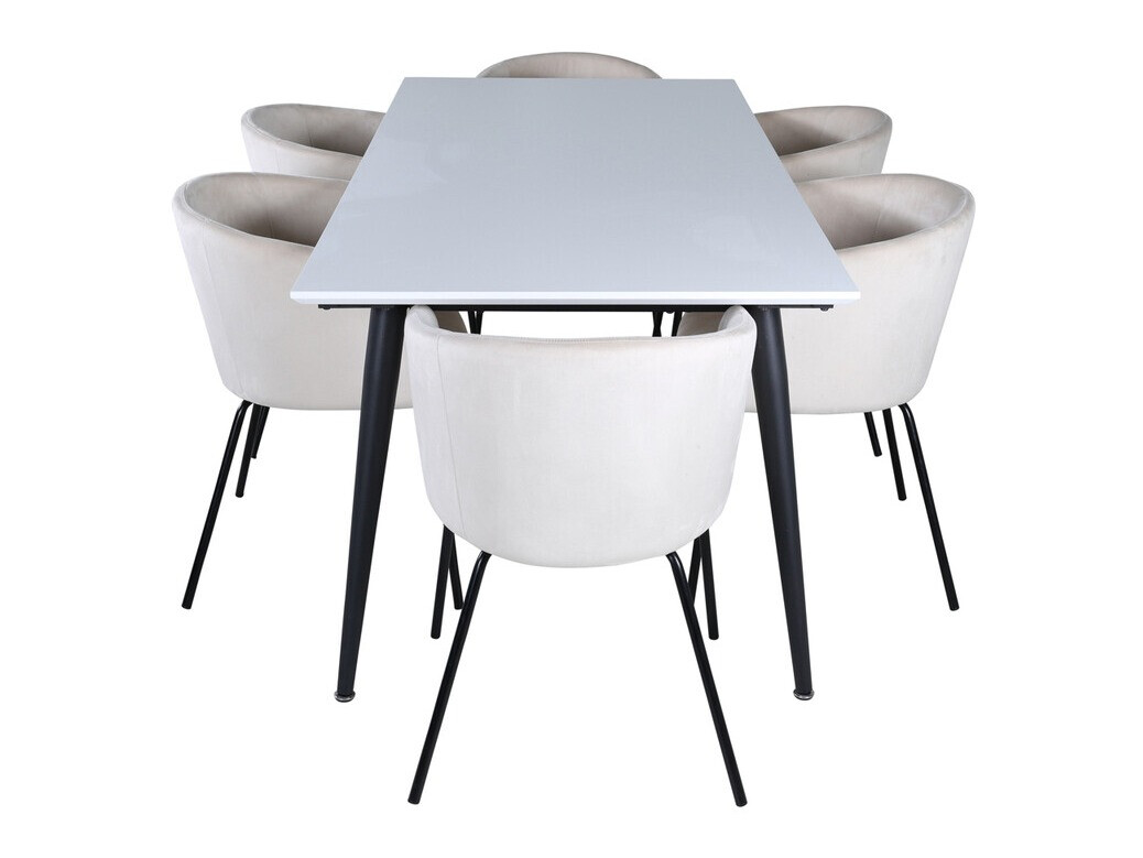 Conjunto de comedor Dallas 3298 (Beige + Negro)