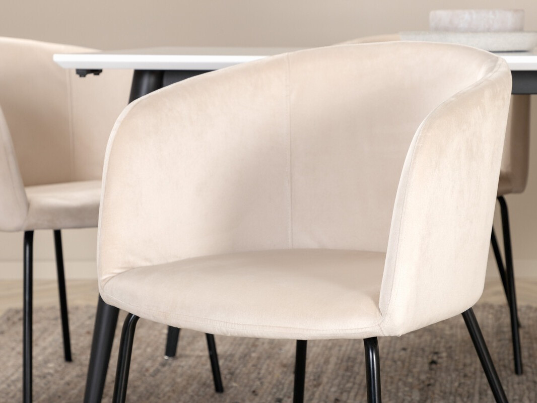 Conjunto de comedor Dallas 3298 (Beige + Negro)