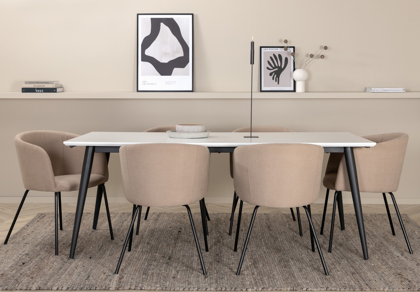 Conjunto de mesas y sillas para comedor Dallas 3297