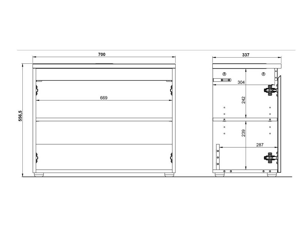Armario de baño de pie para lavabo Deltei 104