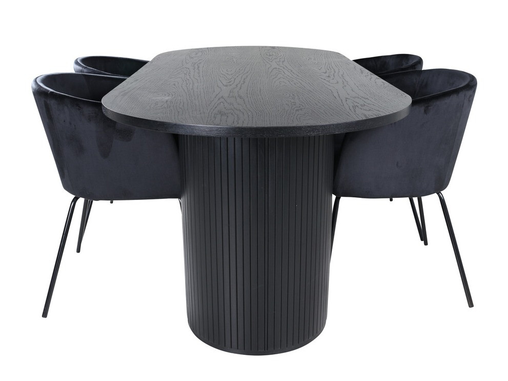 Conjunto de comedor Dallas 3313 (Negro)