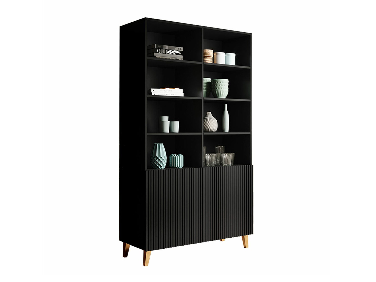 Estantería Dicto I (Negro + Dorado)
