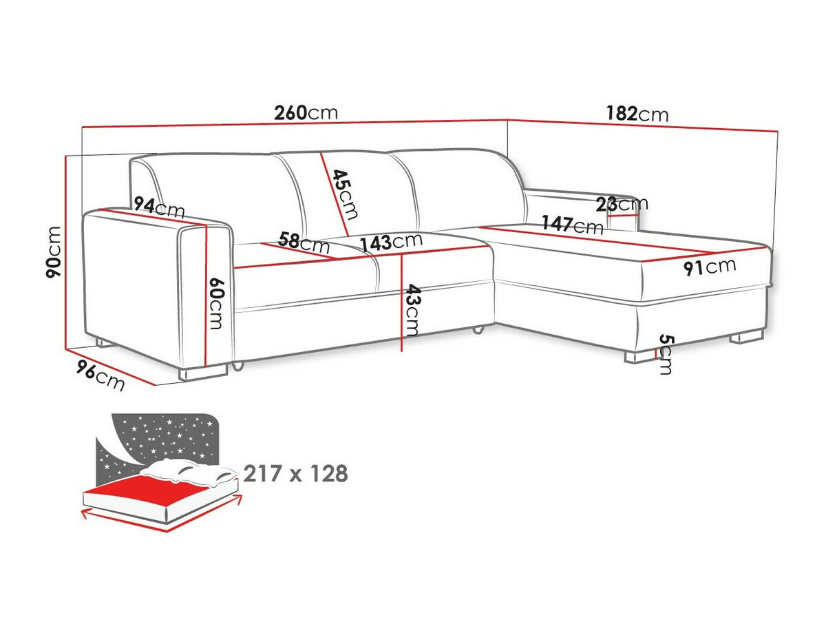 Sofá rinconero Columbus 186 (Crown 2)