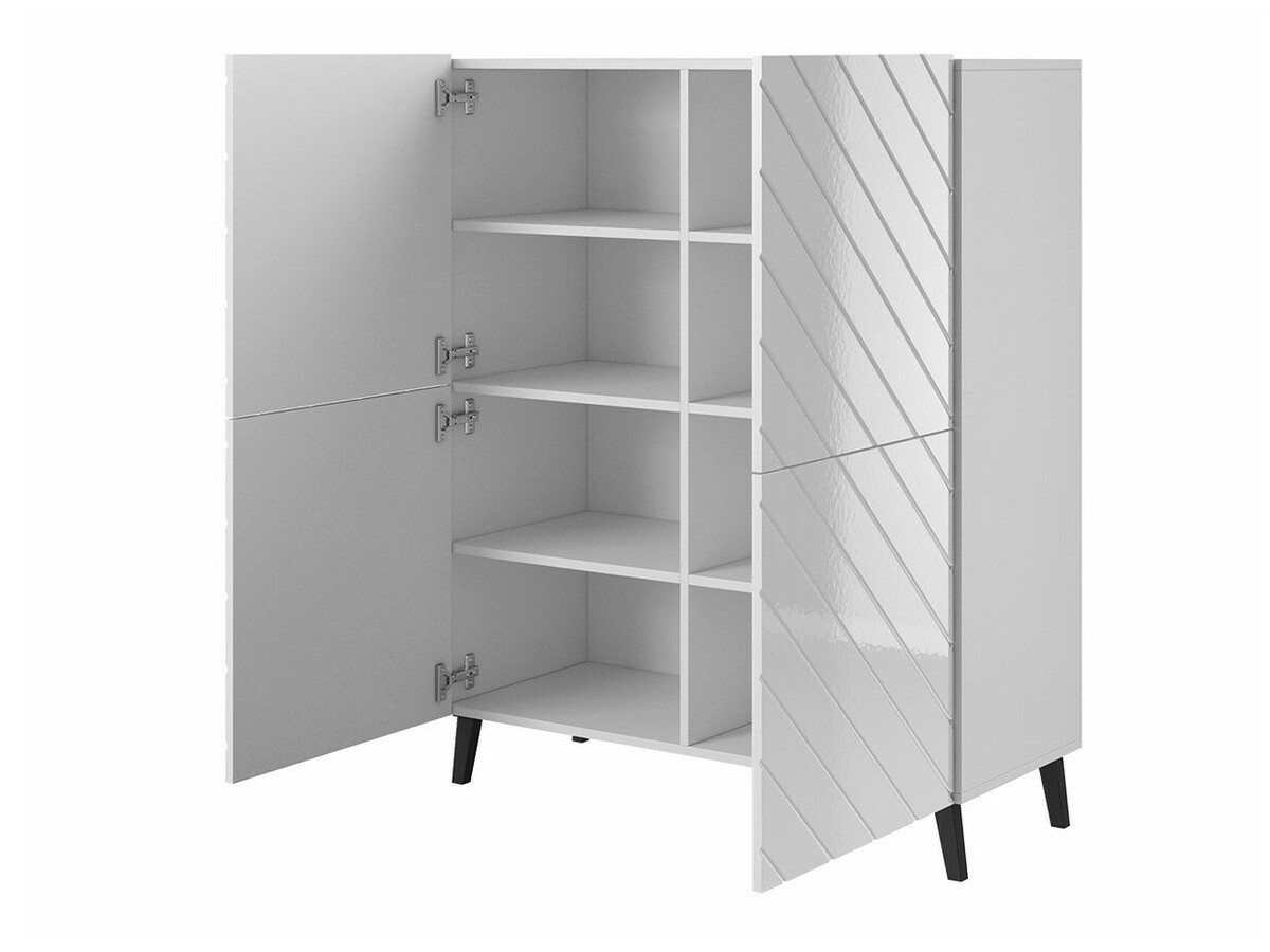 Aparador Charlotte 179 (Negro + Negro brillante)