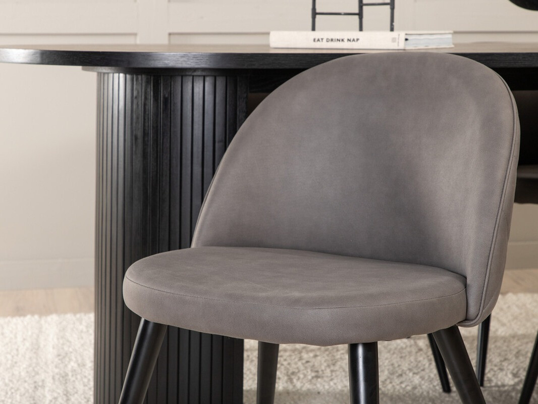 Conjunto de mesas y sillas para comedor Dallas 3321 (Negro + Gris)