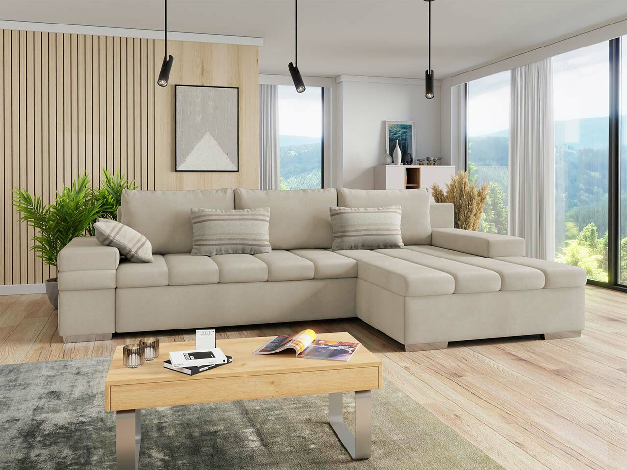 Sofá rinconero Comfivo 113 (Uttario Velvet + Senegal 825)