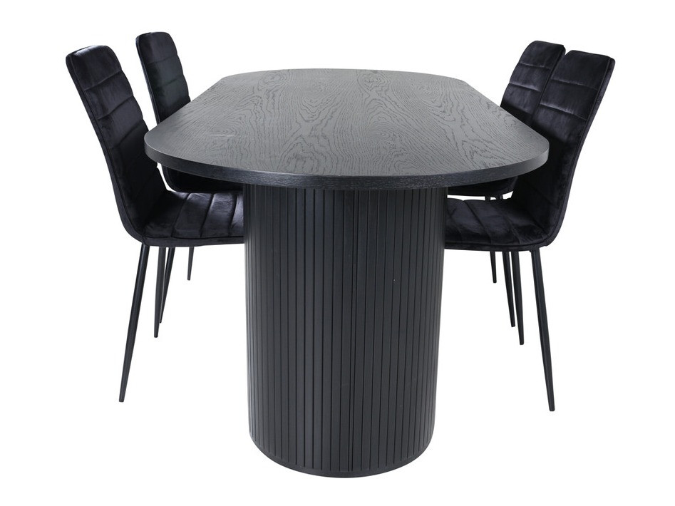 Conjunto de mesas y sillas para comedor Dallas 3325 (Negro)
