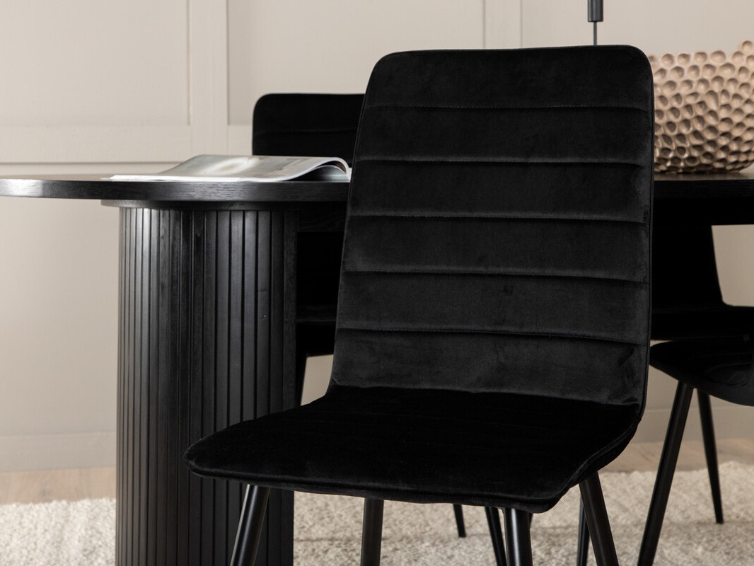 Conjunto de mesas y sillas para comedor Dallas 3325 (Negro)