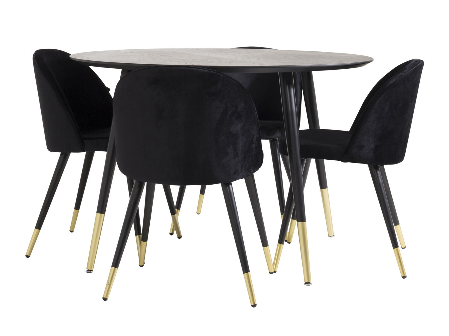 Conjunto de mesas y sillas para comedor Dallas 3331 (Negro)