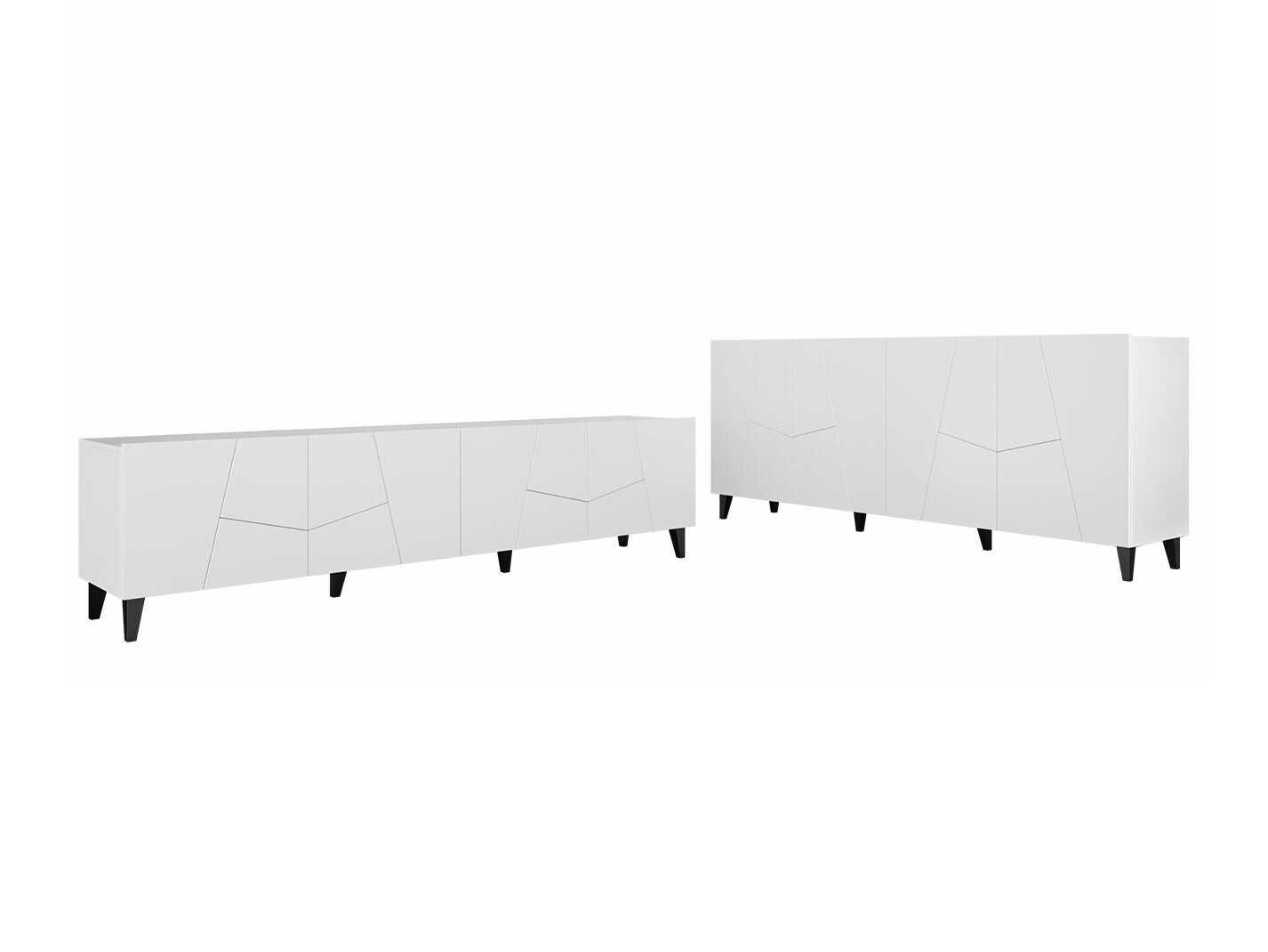 Conjunto de salón Charlotte 182 (Blanco + Negro)