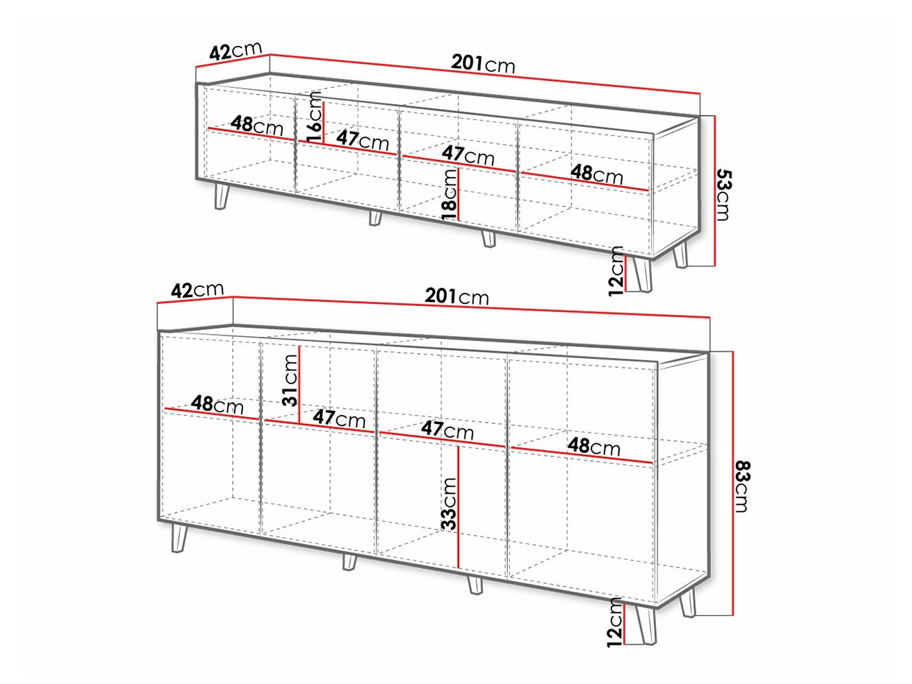 Conjunto de salón Charlotte 182 (Blanco + Negro)