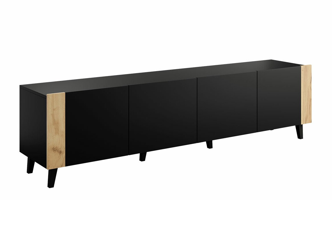 Mueble TV Charlotte 184 (Negro + Craft roble)