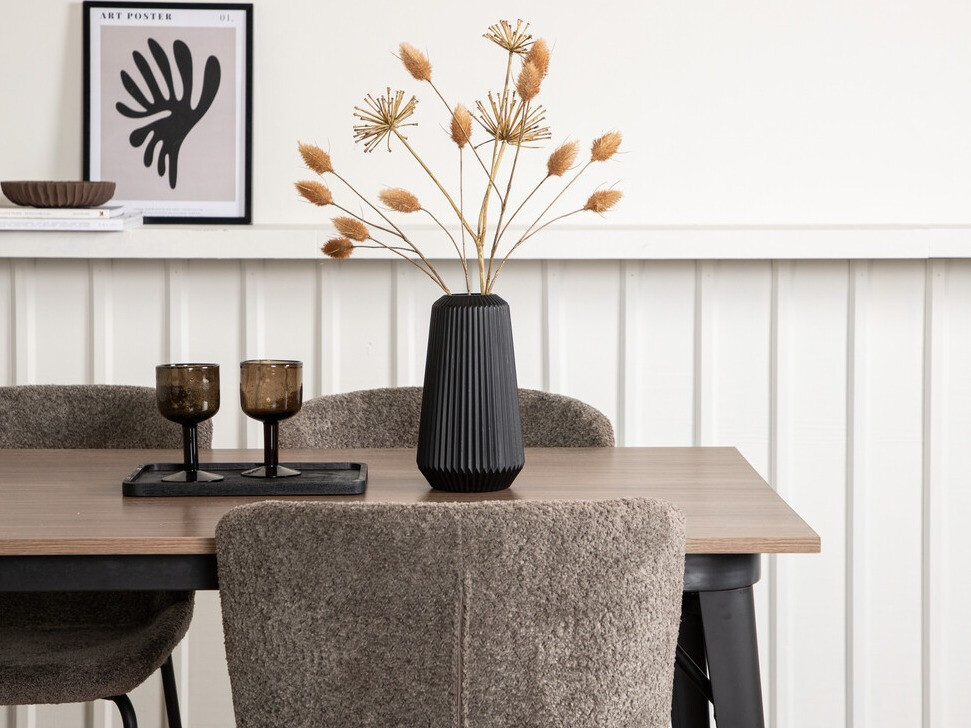 Conjunto de mesas y sillas para comedor Dallas 3363 (Marrón + Negro)