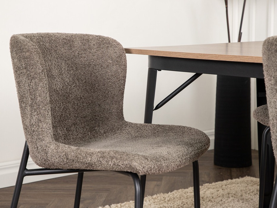 Conjunto de mesas y sillas para comedor Dallas 3363 (Marrón + Negro)