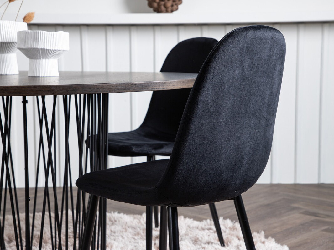 Conjunto de mesas y sillas para comedor Dallas 3370 (Negro)