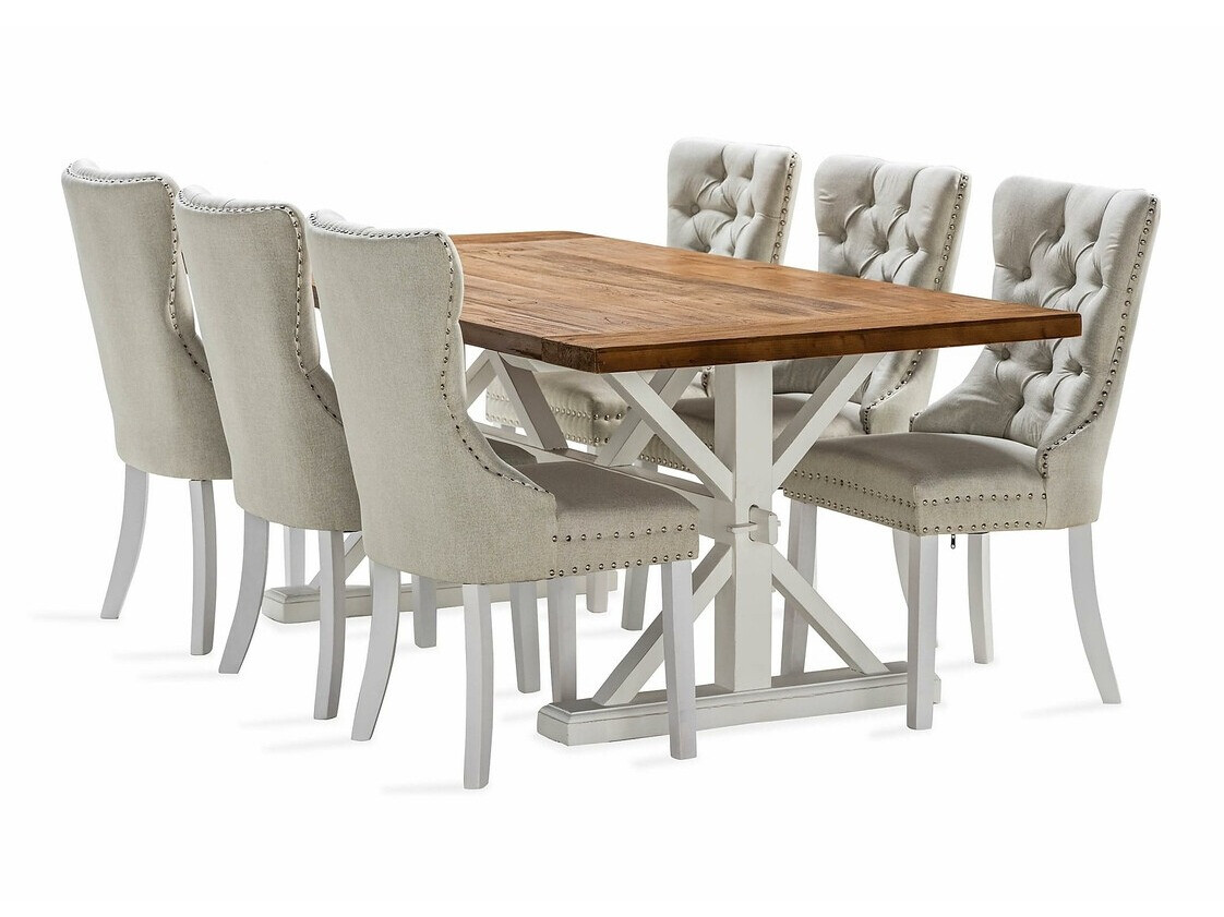 Conjunto de comedor Parkland 400 (Beige + Blanco)