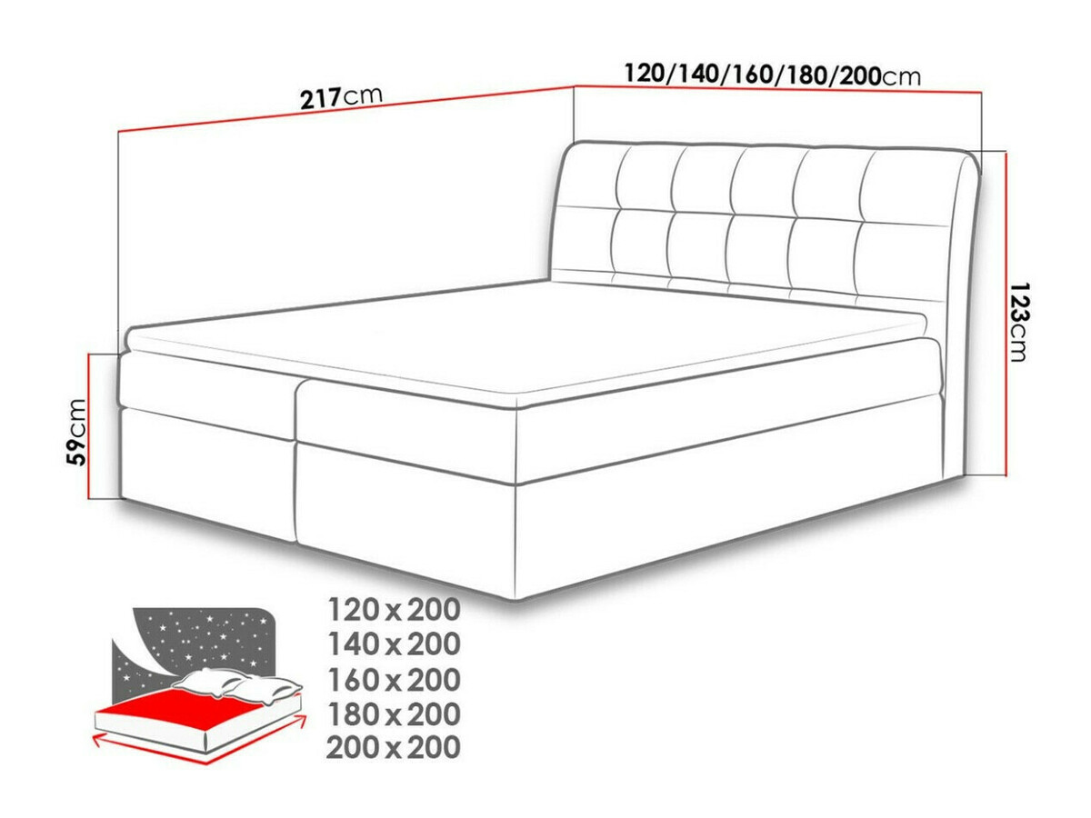 Cama continental Baltimore 110 (Soft 029)
