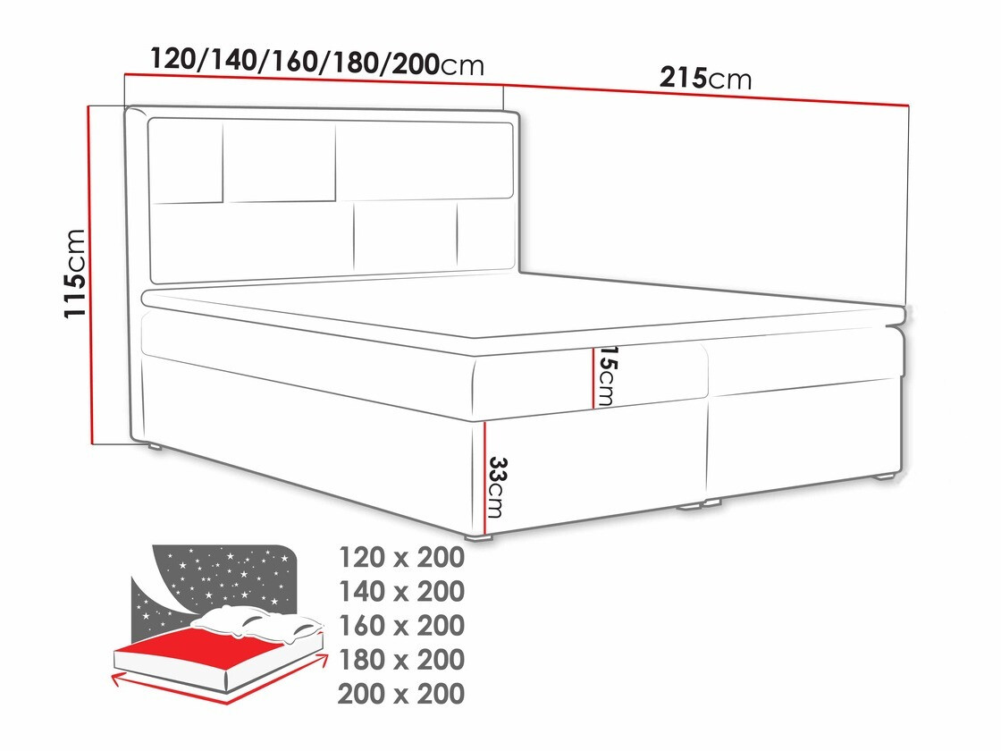 Cama continental Pomona 115 (Victoria 14 864)