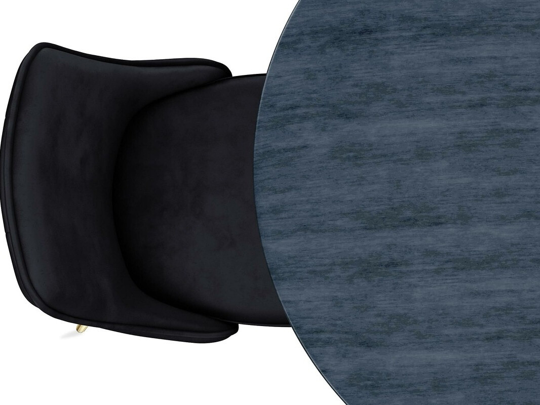 Conjunto de comedor Charleston 275 (Mármol gris + Negro)