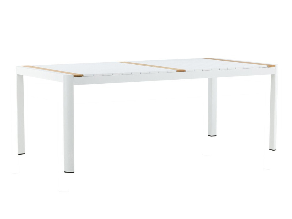 Mesa para exterior Dallas 2834 (Blanco + Marrón)