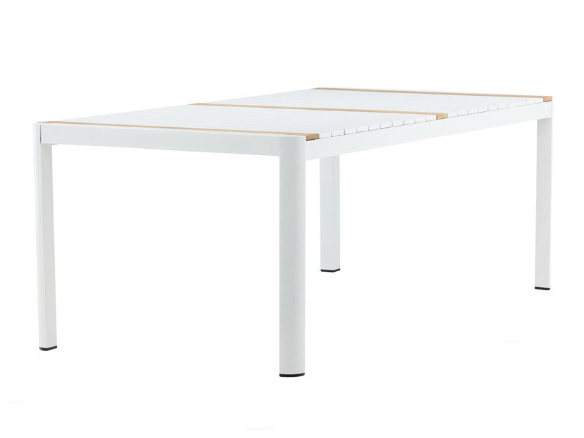 Mesa para exterior Dallas 2834 (Blanco + Marrón)