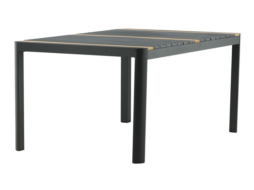 Mesa para exterior Dallas 2834 (Negro + Marrón)